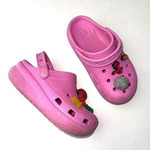 CROCS Youth 3 Platform Waterproof Slip On Clog Shoe Includes 7 Jibbitz Bin 3